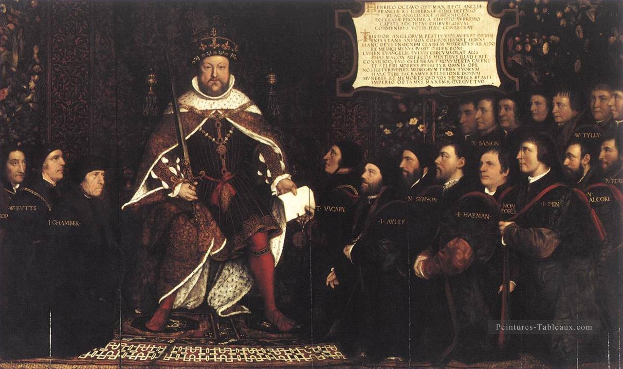 Henry VIII et les chirurgiens barbiers Renaissance Hans Holbein le Jeune Peintures à l'huile